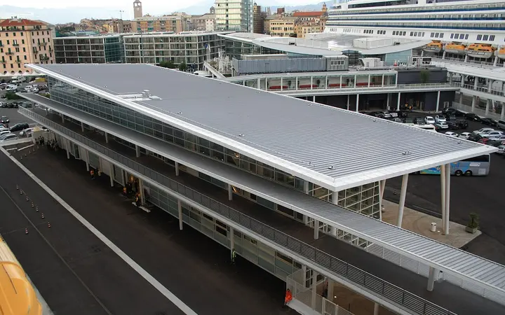 The Palacrociere cruise terminal complex in Savona