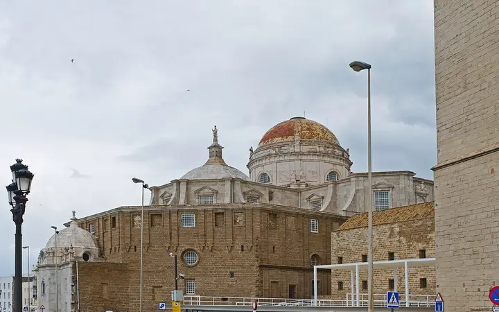 Cádiz Cathedral seen from Avenida Campo del Sur