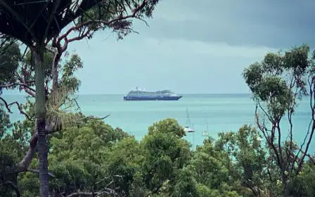 cruise ship docked at Airlie Beach, Australia
