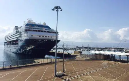 Cruise ship docked at the port of Ajaccio, Corsica