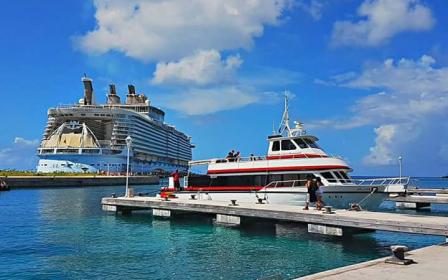 Royal Caribbean cruise ship docked at the port of Anguilla