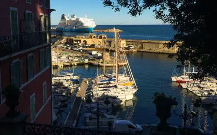 Cruise ship docked at the port of Bastia, Corsica