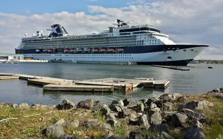 Cruise ship docked at the port of Charlottetown, Prince Edward Island