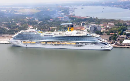 costa cruise ship docked at the port of Cochin, India