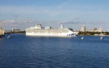 Princess cruise ship docked at the port of Fort Lauderdale, Florida