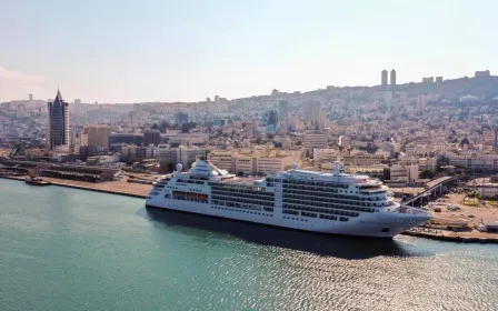 Cruise ship docked at the port of Haifa, Israel