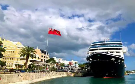 Azamara cruise ship at the port of Hamilton, Bermuda