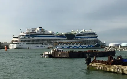 Aida cruise ship docked at the port of Le Havre (Paris), France