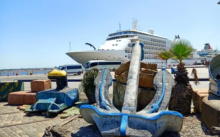 cruise ship docked at the port of Montevideo, Uruguay