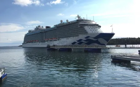 Cruise ship docked at the port of Nynashamn, Sweden