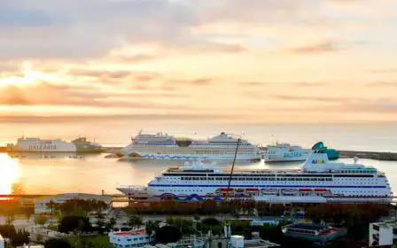 Cruise ship docked at the port of Palma De Mallorca, Spain