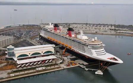 Disney Cruise ship docked at the Port Canaveral, Florida