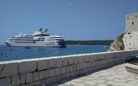 Port of Rab cruise ship in dock