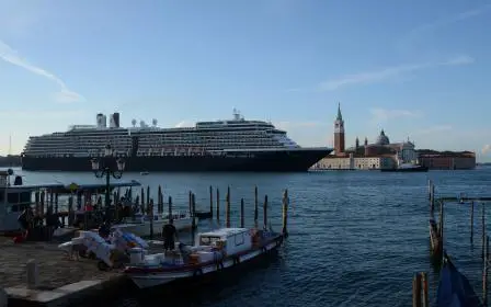 Cruise ship docked at the port of Venice, Italy
