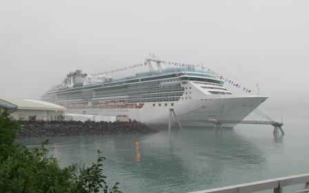 Princess cruise ship docked in the port of Whittier, Alaska