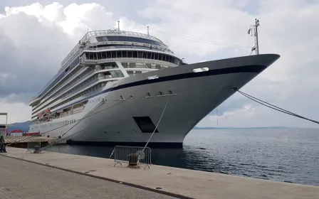 Viking cruise ship docked at the port of Zadar, Croatia