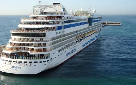 AIDA Bella cruise ship sailing from home port