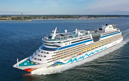 Aida Luna cruise ship sailing from home port