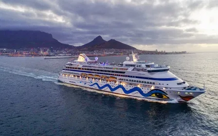 AIDA Aura cruise ship sailing from home port