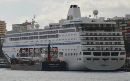 AIDA Mira cruise ship sailing from home port