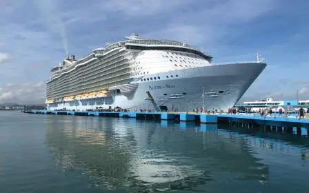 Royal Caribbean Allure of the Seas cruise ship sailing from home port