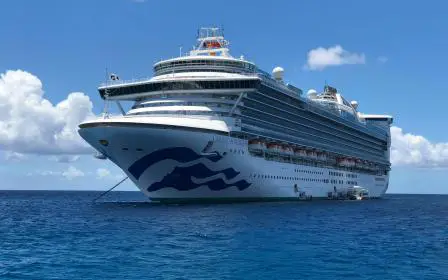Caribbean Princess cruise ship sailing from home port