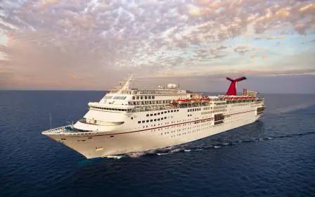 Carnival Ecstasy cruise ship sailing to homeport