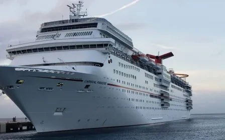 Carnival Paradise cruise ship sailing to homeport