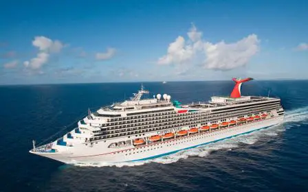 Carnival Valor cruise ship sailing to homeport