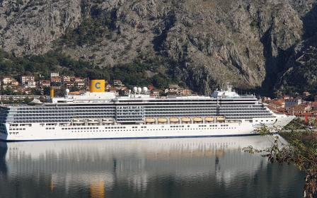 Costa Deliziosa cruise ship sailing to homeport