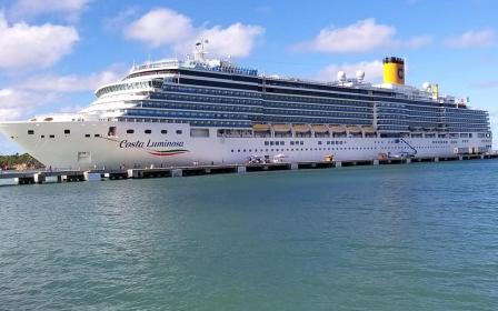 Costa Luminosa cruise ship sailing to homeport