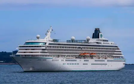 Crystal Symphony cruise ship sailing to homeport