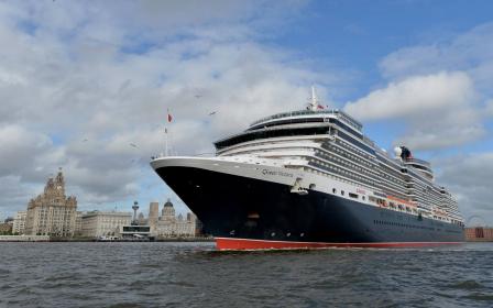 Cunard Line Queen Victoria cruise ship sailing to homeport