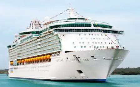 Freedom Of The Seas cruise ship sailing to homeport