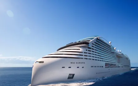 MSC Cruises Europa cruise ship sailing to homeport