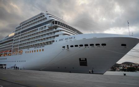 MSC Cruises Musica cruise ship sailing to homeport