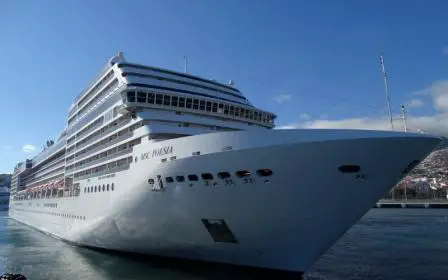 MSC Cruises Poesia cruise ship sailing to homeport