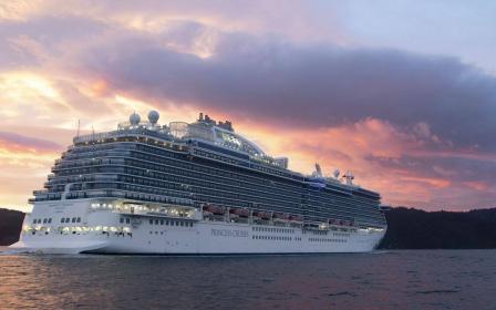 Majestic Princess cruise ship sailing from home port