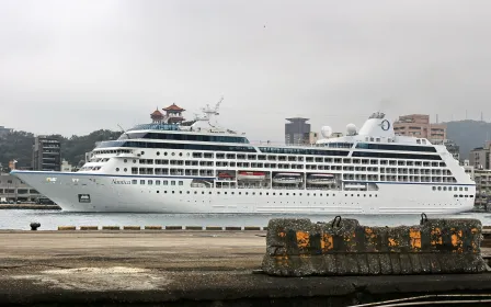 Nautica cruise ship sailing to homeport