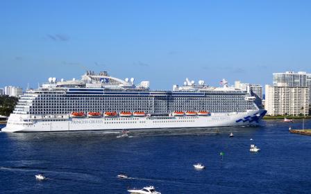 Regal Princess cruise ship sailing from homeport