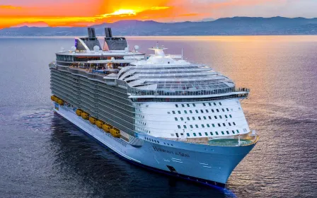 Royal Caribbean Harmony of the Seas cruise ship sailing from home port