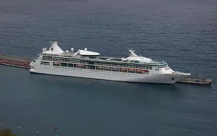 Rhapsody Of The Seas cruise ship sailing to homeport