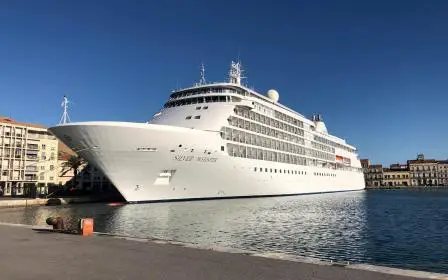 Silversea Cruises Silver Whisper cruise ship sailing from home port