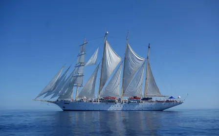 Star Flyer cruise ship sailing to homeport