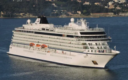 Viking Star cruise ship sailing to homeport