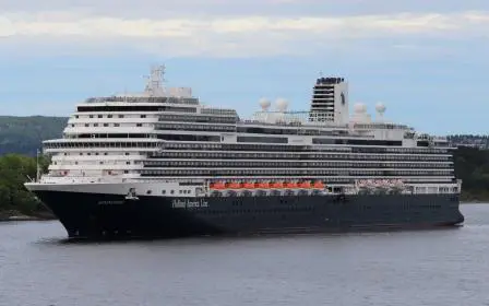 Holland America Line cruise ship ms Koningsdam sailing to homeport