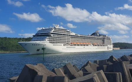 MSC Cruises Orchestra cruise ship sailing to homeport