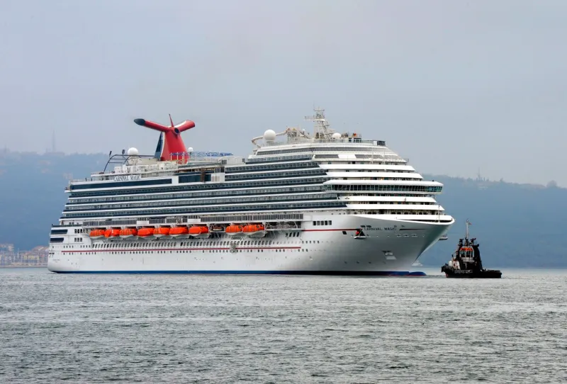 Carnival Magic cruise ship sailing from home port