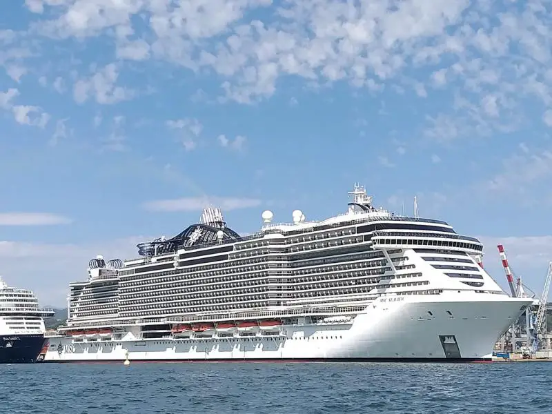 MSC Cruises Seaview cruise ship sailing to homeport