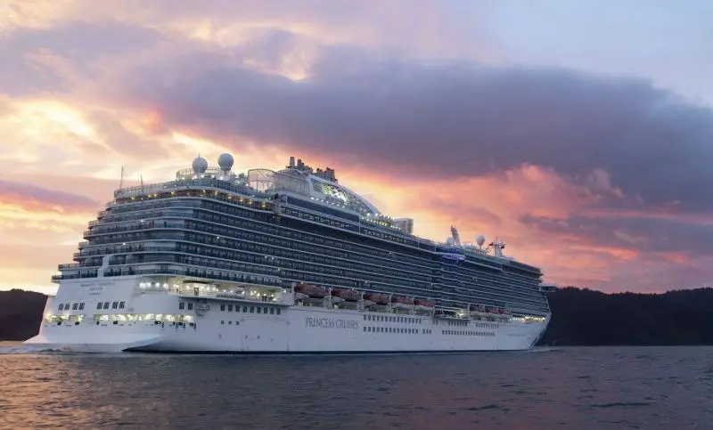 Majestic Princess cruise ship sailing from home port